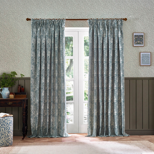 Marigold Pencil Pleat, Indigo - Ready Made Curtains - Image 3